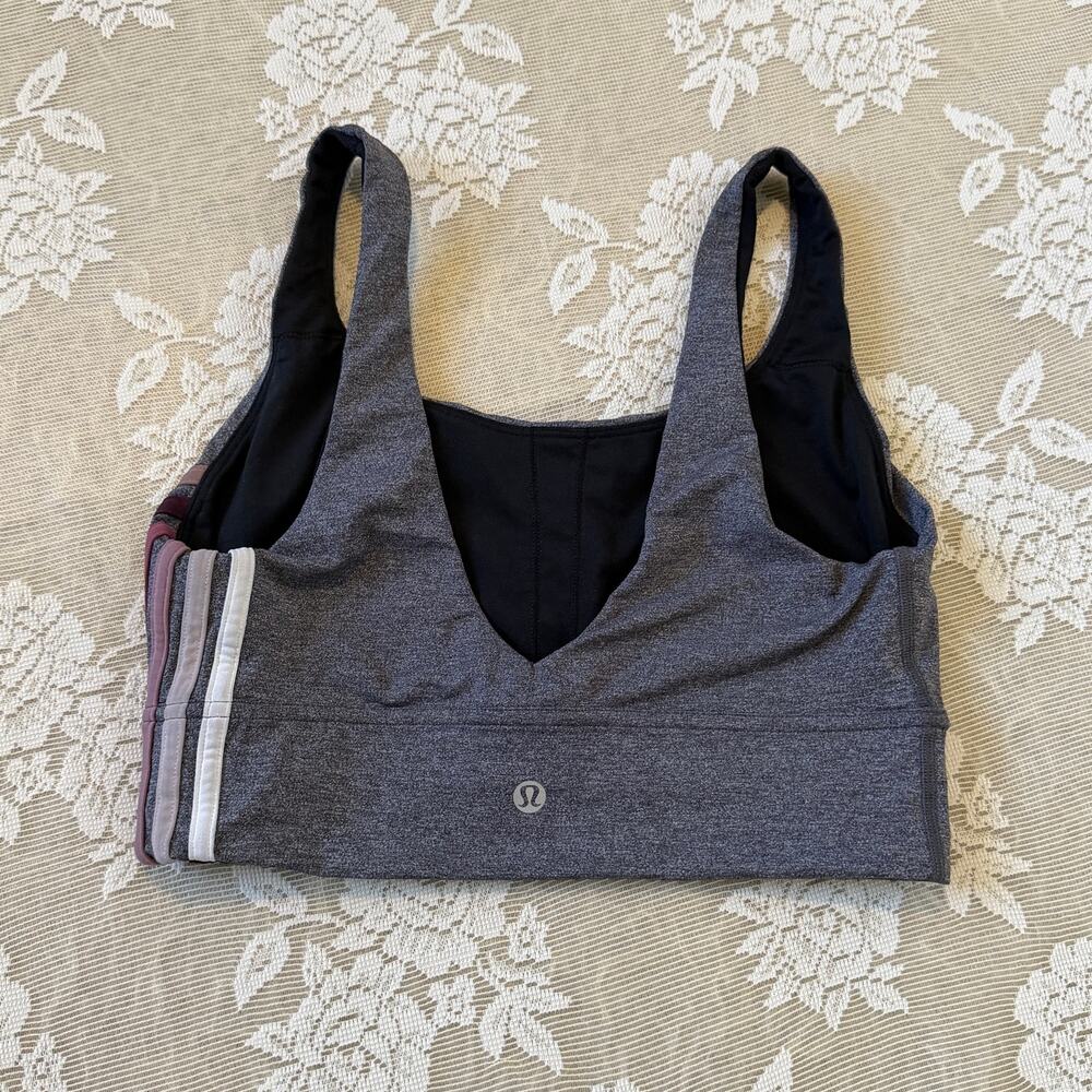 Lululemon Grey Strappy Sports Bra Size 6